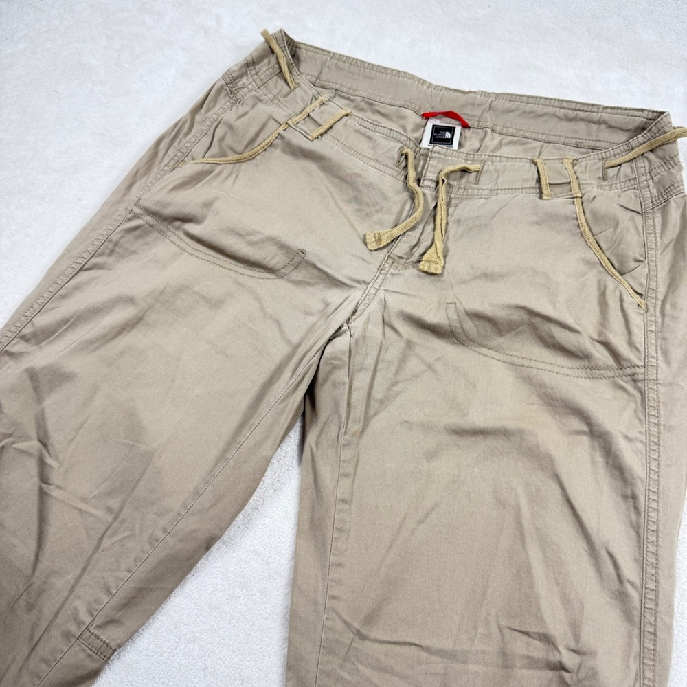 The North Face Womens Khaki Hiking Pants Roll Up Leg Stretch Tan Size 4 Regular